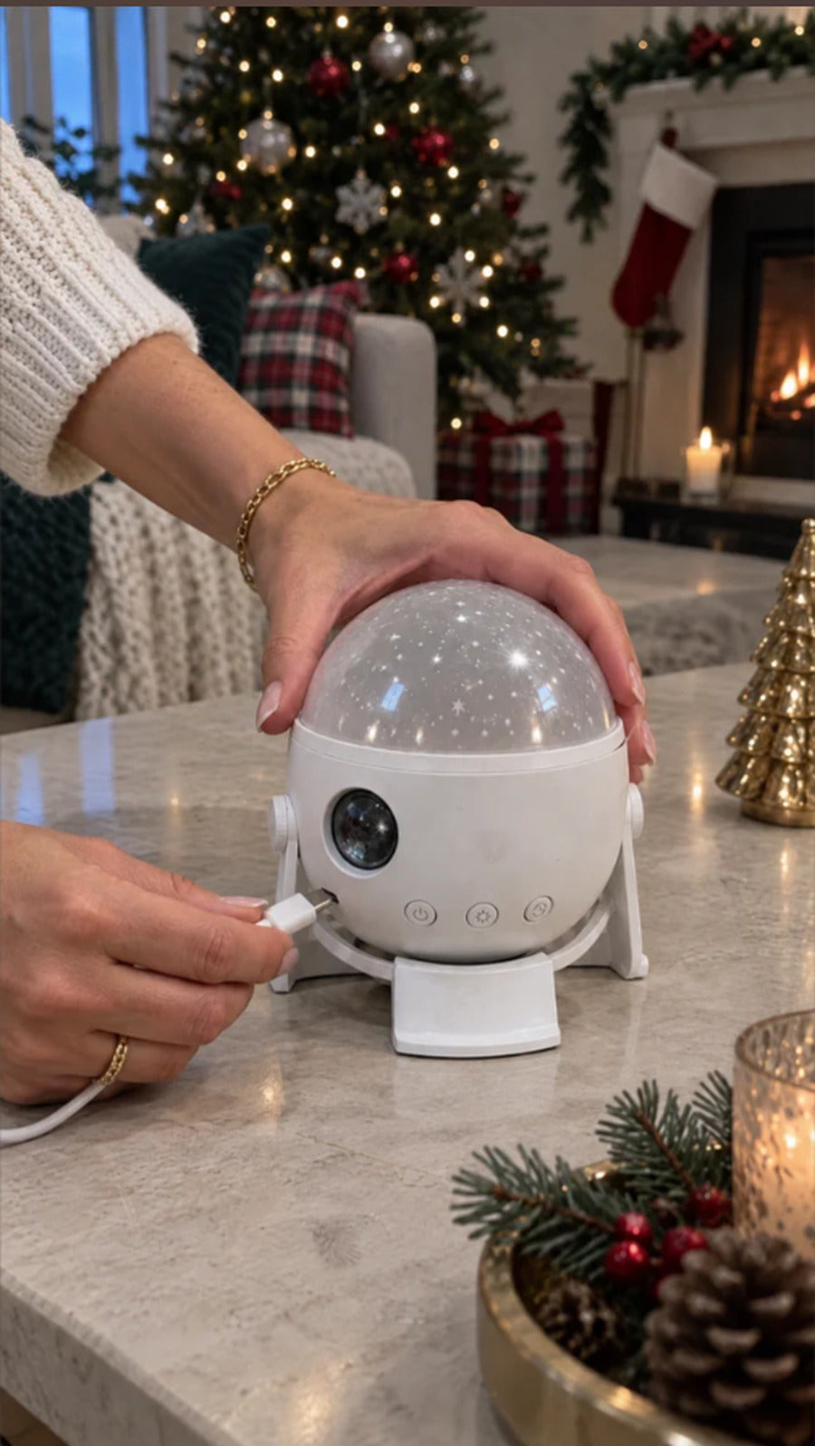 AQUANOVA Christmas projector USB setup