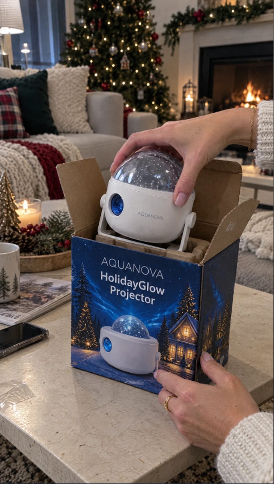 AQUANOVA Christmas projector unboxing